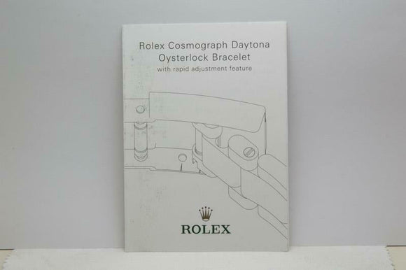 Rolex Daytona Oysterlock Bracelet Manual 116523 UK English 553.02 Eng