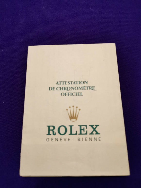 Rolex Guarantee 666XXXX Serial 1985