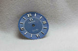 Genuine Ladies Blue Omega Dial - Silver Markers - NOS - 19mm