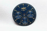 Breitling Chronograph Blue & Gold Markers Wristwatch Dial  Cal 11 - 26.5mm NOS