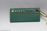 Rolex Green Oyster Swimpruf Swing Tag - Serial T132931 - 1996