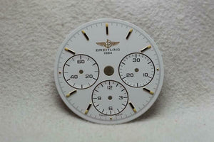 Genuine Breitling Callisto Chronograph White Dial - 26.5mm NOS Ref 80520 Cal 11