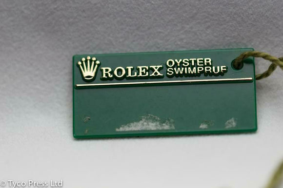 Rolex Green Oyster Swimpruf Swing Tag - Serial S893500 - 1993 / 1994