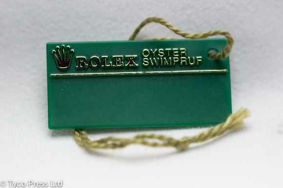 Rolex Green Oyster Swimpruf Swing Tag - Serial T393862 - 1996