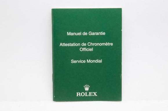 Rolex Manuel De Guarantie Service Mondial Booklet - Ref 563.81