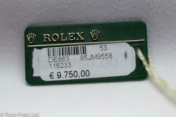 Rolex Green Oyster Datejust 116233 Swing Tag - Random Serial 8