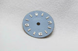 Rolex Ladies Dial - Blue With Silver Numerals 18mm Lume & Feet