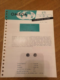 Vintage Omega Technical Guide Calibre 1060 - 1973
