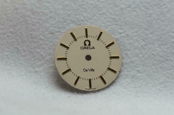 Ladies Cream Omega Dial - Gold Markers - NOS - 16.5mm