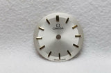 Ladies Silver Omega Dial - Gold Markers - NOS - 15.5mm