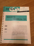 Vintage Omega Technical Guide Calibre 730 - 1968