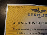 Breitling Chronometer Certificate Number 1242876